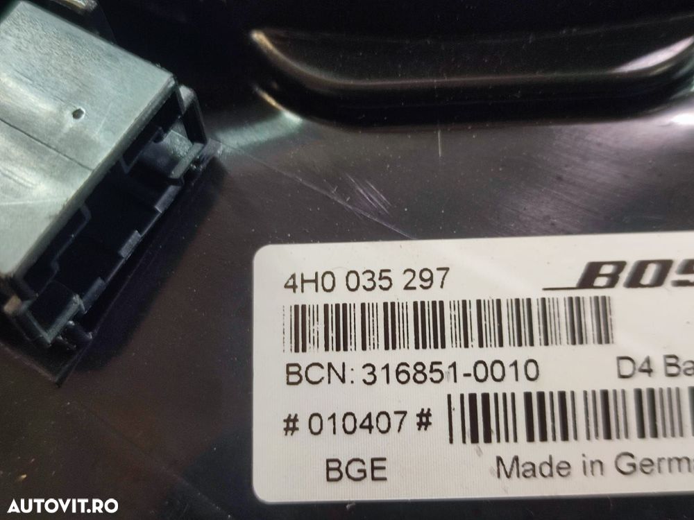 Boxa difuzor subwoofer  4H0035297 Audi A8 D4/4H [2010 - 2014] 4.2 tdi - 2