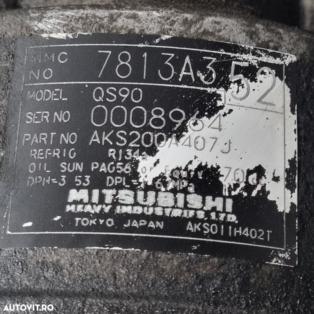 Compresor clima Mitsubishi Outlander Facelift 2.2 Diesel 2009 - 2012 177CP 4N14 (1475) ... - 6