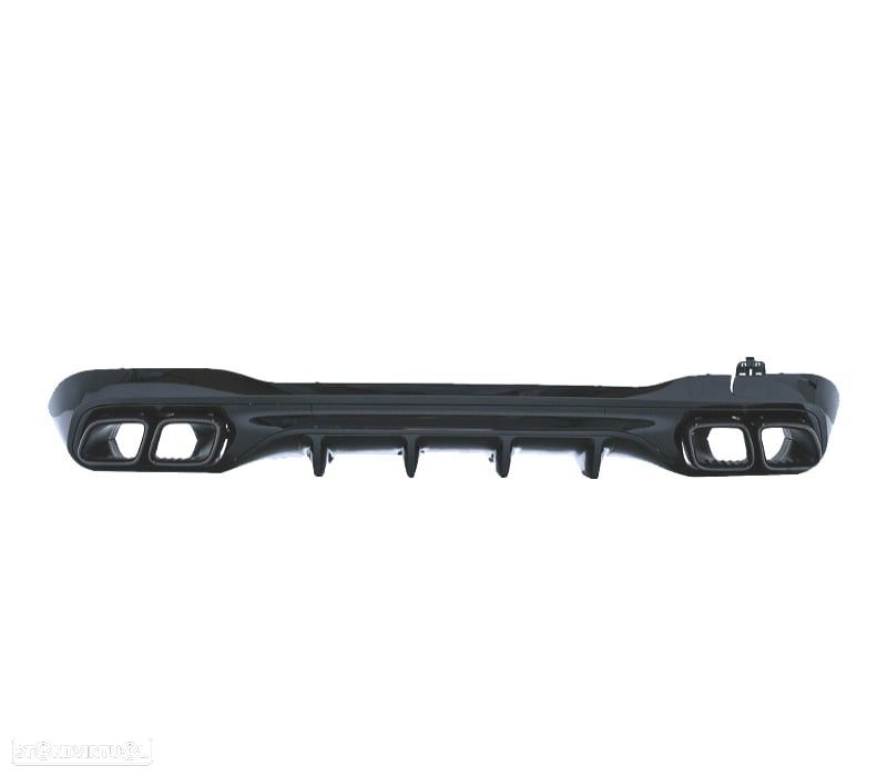 DIFUSOR MERCEDES W206 AMG 21- LOOK C63 + PONTEIRAS DE ESCAPE PRETAS - 7