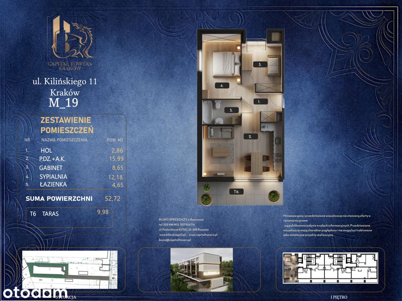 Nowe Mieszkanie 52,72 m2 blisko centrum Krakowa Kilińskiego 11