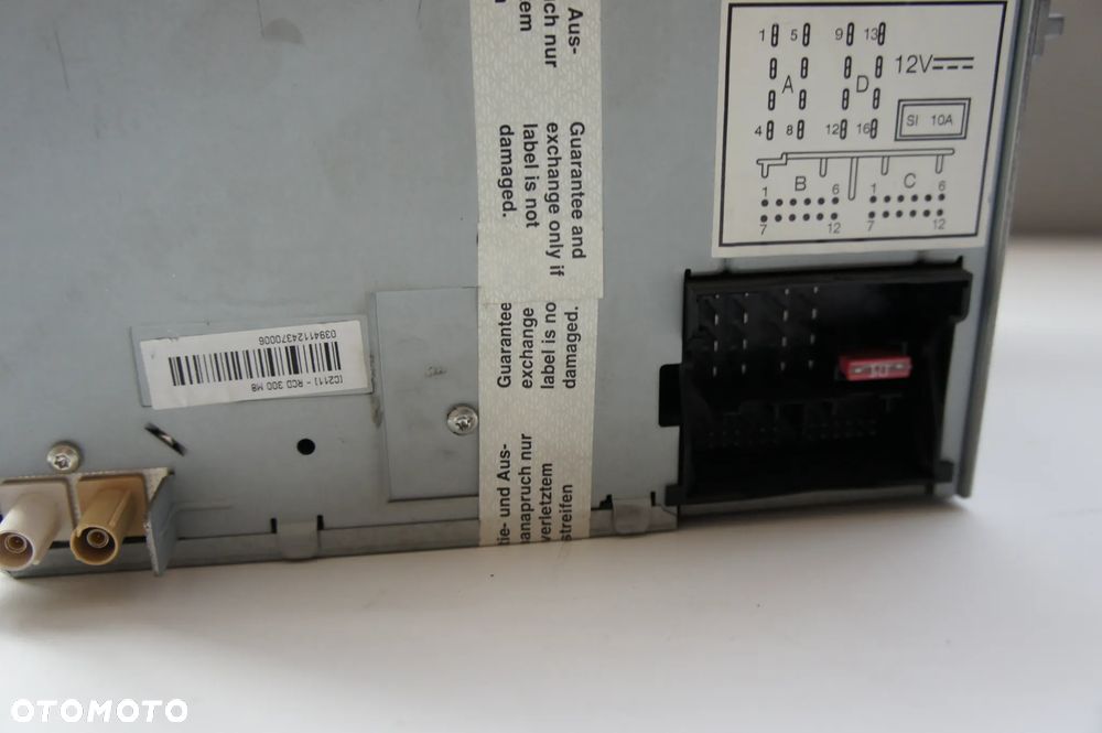 NR 56 Radioodtwarzacz RCD 300 Volkswagen VW, Audi, Seat, Skoda 1K0035186AA - 3