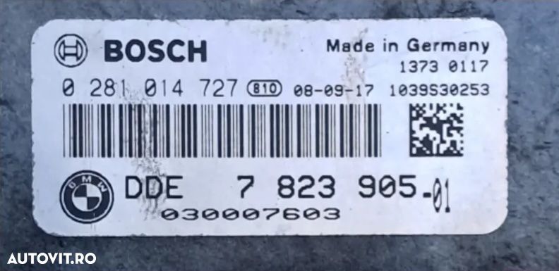 ECU calculator modul motor bmw F07 F01 F02 530d 530dx 730d N57 - 3