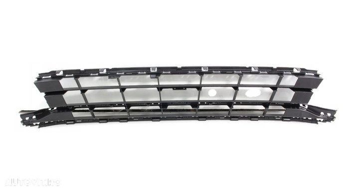 Grila bara VW Passat (B8), 08.2014-, Fata, centrala, negru; fara locas ornament, - 1