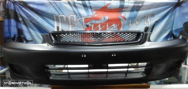 Para-choques frontal honda civic 1999-2001 2 / 3 / 4 portas em plástico ABS - 7