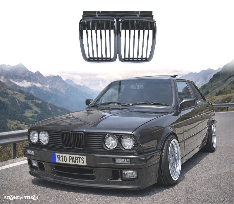 GRELHA BMW E30 82-94 PRETO BRILHANTE - 1