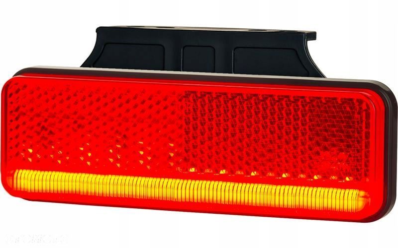lampa obrysowa led slim z wieszakiem czerwona 12/24v uniwersalna - 1
