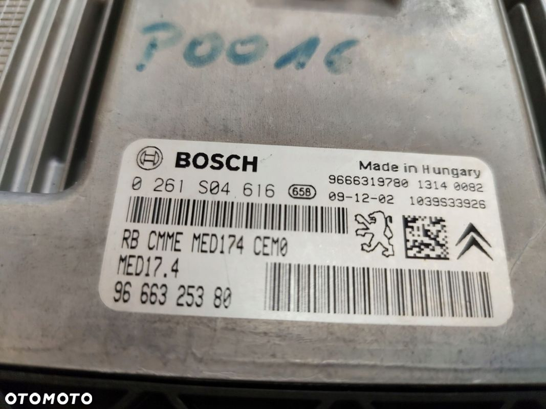 KOMPUTER STEROWNIK SILNIKA CITROEN C5 III X7 1.6 THP 9666325380 0261S04616 - 2