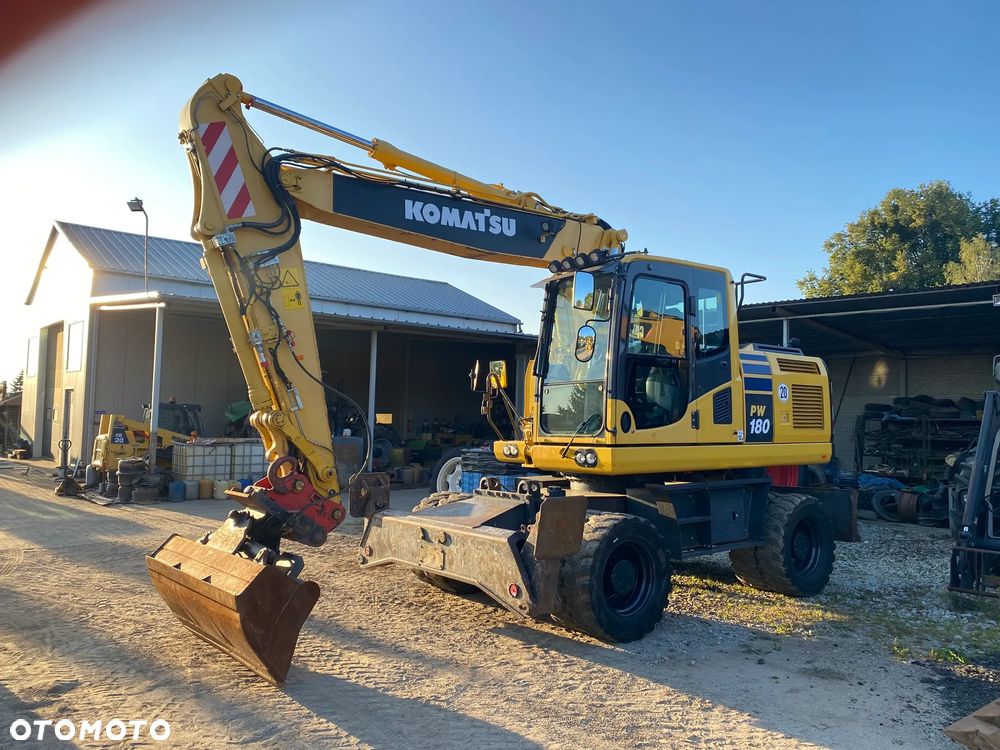 Komatsu PW180-10, 2018 ROK, 5400 MTH, PODPORY + PŁUG, Z NIEMIEC, PIĘKNY STAN - 2