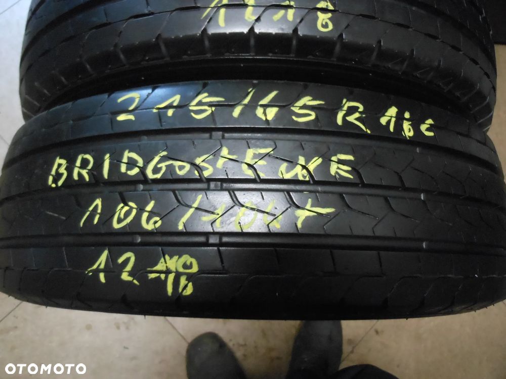 Opony 215/65r16c bridgestne duravis r660 8,4mm lato para - 2