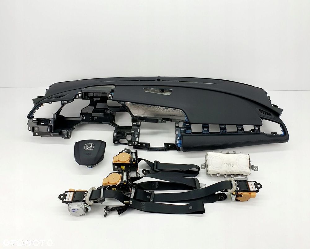 HONDA CIVIC 10 X DESKA ROZDZIELCZA KONSOLA KOKPIT PULPIT PODUSZKI AIRBAG AIR BAG PASY KIT SET - 1