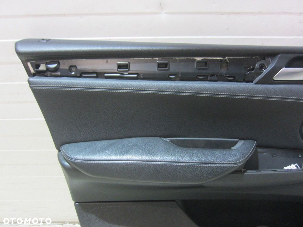 BMW X3 F25 BOCZEK CZARNY  DRZWI SKÓRA NEVADA LEWY PRZÓD 51417394527 7279855 - 4