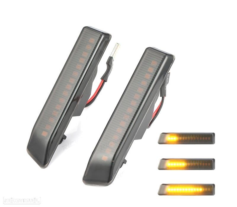PISCAS LATERAIS BMW E36 96-99 X5 E53 99-06 DINÂMICOS LED FUMADOS - 1