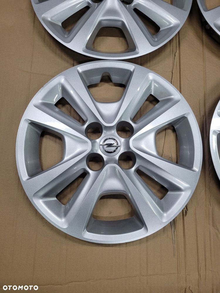 Kołpaki OPEL CORSA E ADAM STRUKTURALNE 15" Srebrne 13380644 - 4
