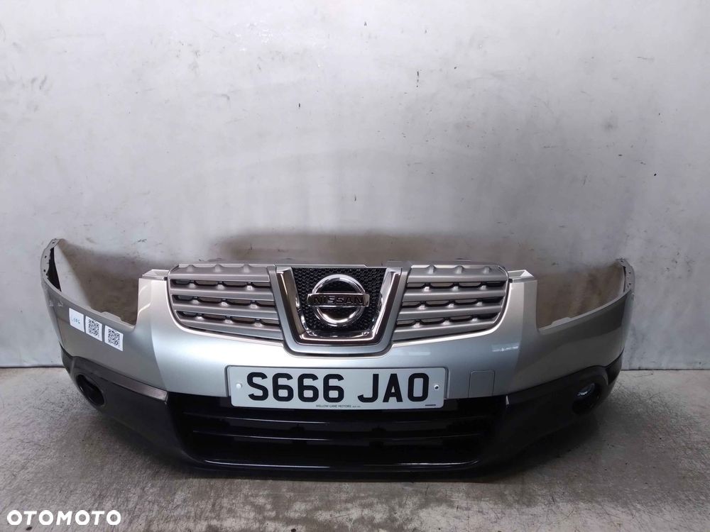 $ ZDERZAK PRZÓD PRZEDNI NISSAN QASHQAI 1 I J10 KY0G SREBRNY HALOGENY - 1