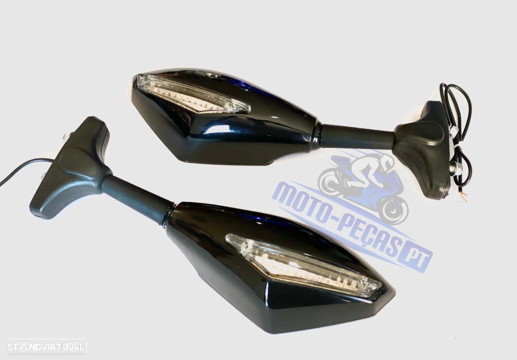 Espelhos Retrovisores universais com pisca cbr gsxr hornet Ninja - 1