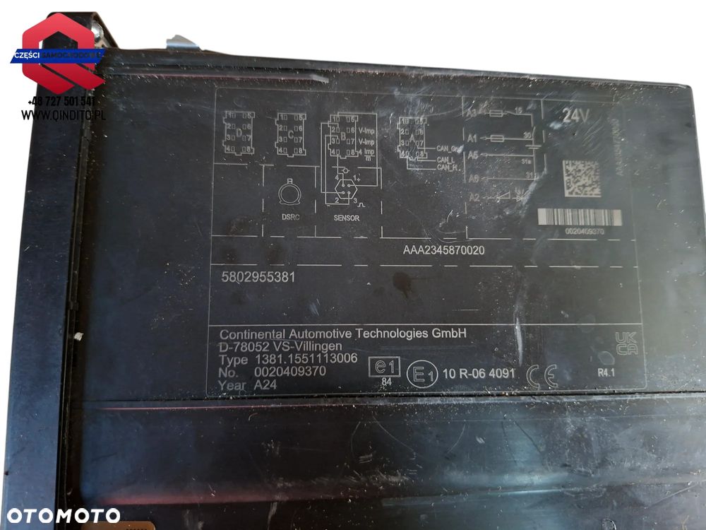 TACHOGRAF CYFROWY TYP 1381 IVECO 2024R  R4.1   5802955381 - 3