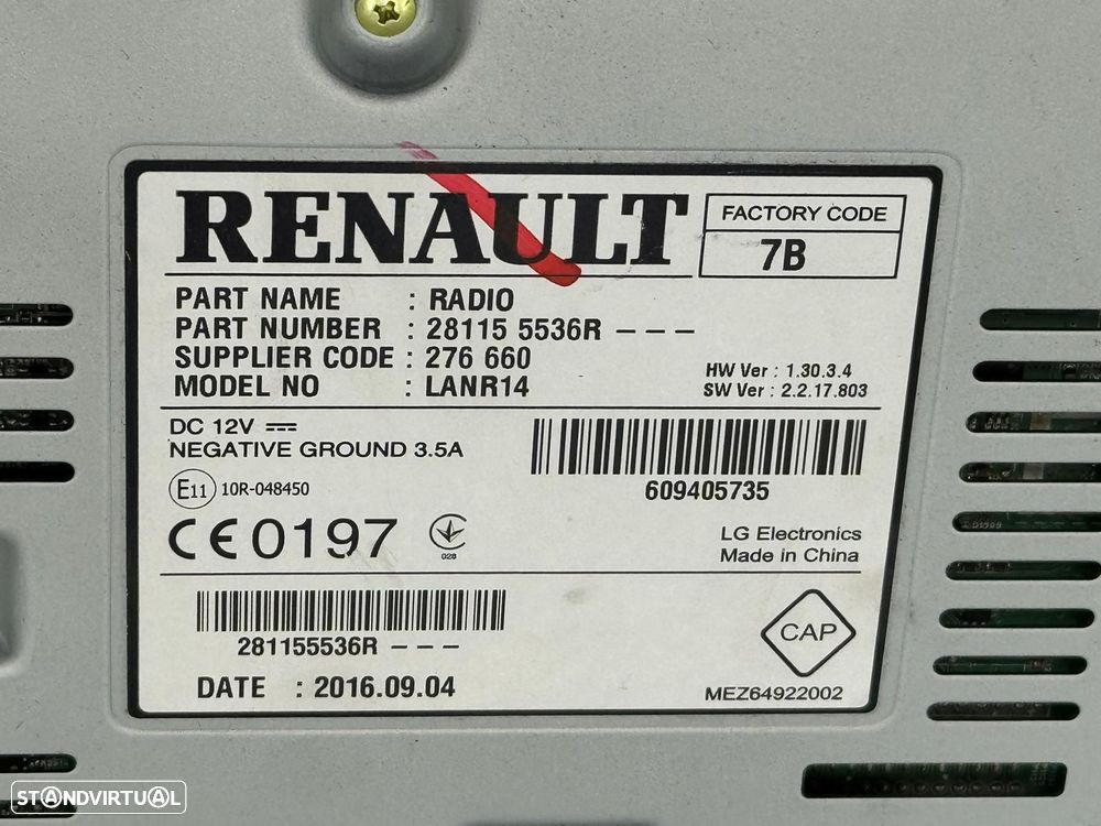 Rádio - Renault Megane IV (2016) - 3