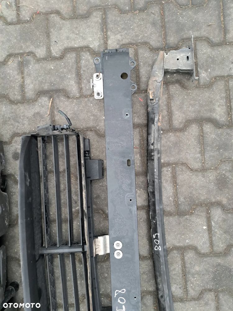 Peugeot 508 I 1.6 pas przedni kompletny chłodnice belka pod zderzak przód maskownica wzmocnienie górne wentylator - 3
