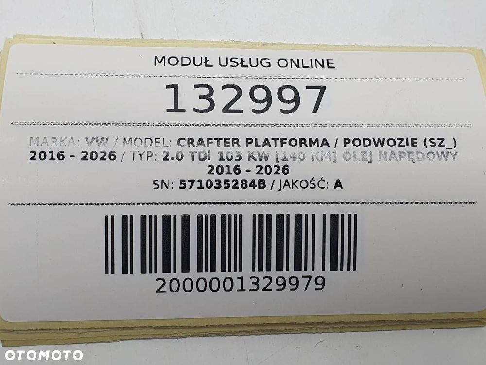 MODUŁ USŁUG ONLINE E-CALL VW CRAFTER II 571035284B ORYGINAŁ - 5
