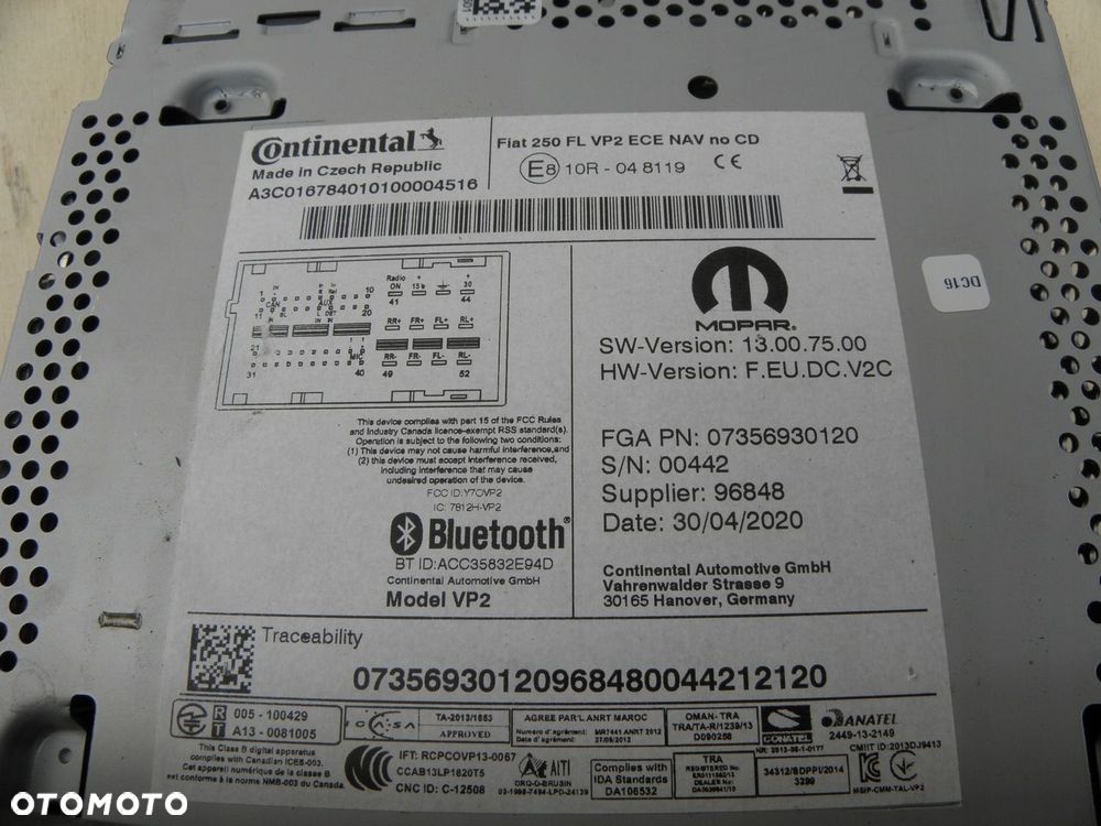 DUCATO BOXER JUMPER RADIO NAVIGACJA 2015-2022 - 2