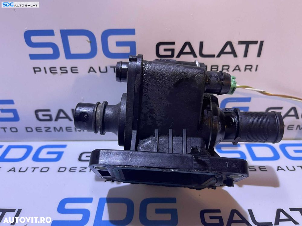Corp Carcasa Flansa Termostat Senzor Temperatura Apa Motor Peugeot 207 1.4 HDI 2006 - 2015 Cod 848683C - 1