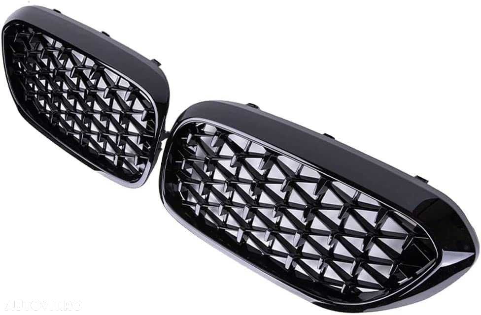 Grile Grila Diamond Nari M Duble BMW G30 G31 2017-2020, Negru Lucios - 3