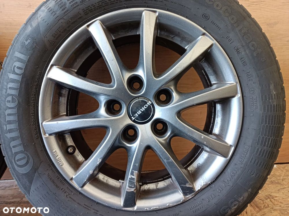 Koła alufelgi borbet z oponami letnimi 195/65R15 5x115 6,5Jx15 ET40 VW AUDI SKODA SEAT - 5