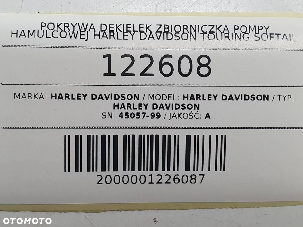 POKRYWA DEKIELEK ZBIORNICZKA POMPY HAMULCA HARLEY DAVIDSON TOURING SOFTAIL - 5