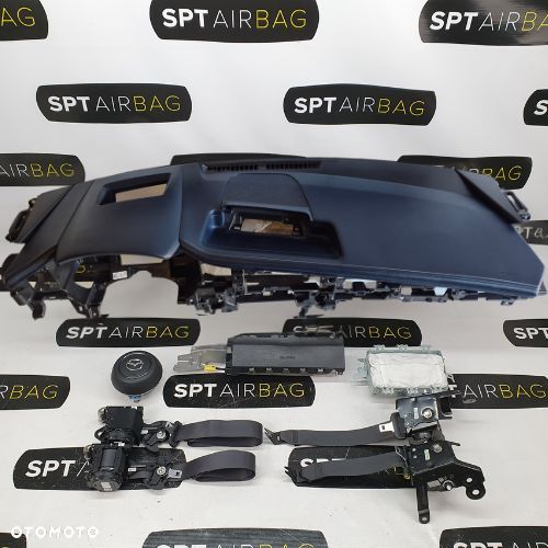 MAZDA CX30 DESKA ROZDZIELCZA FIOLETOWA KONSOLA KOKPIT PULPIT PODUSZKI AIRBAG AIR BAG PASY KIT SET - 1