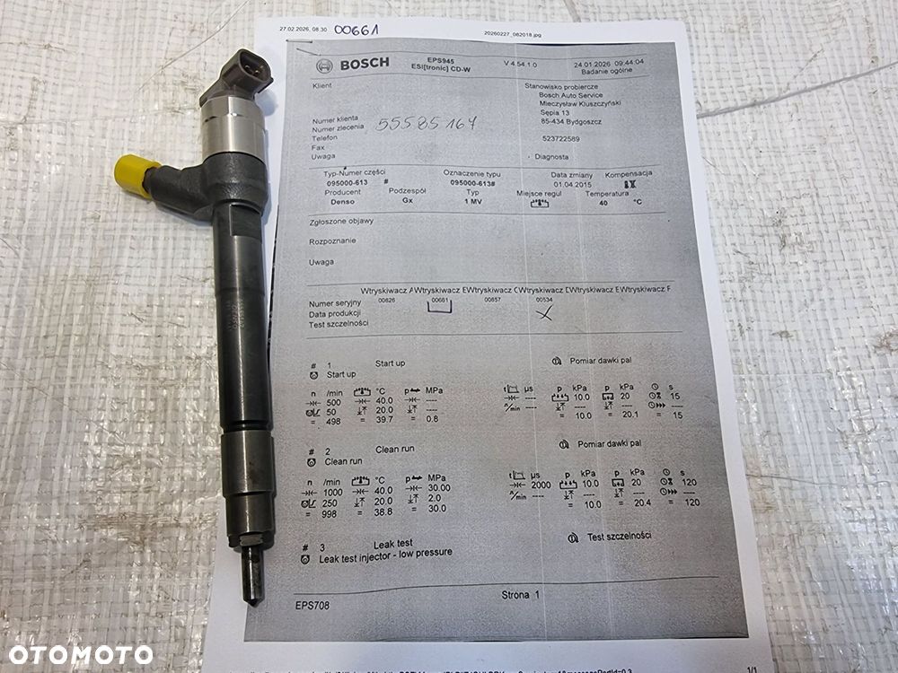 WTRYSK WTRYSKIWACZ OPEL ASTRA K V  1.6 CDTI 55585167 - 1