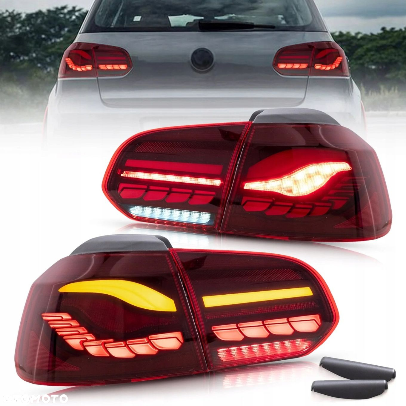 Lampy tyl kpl Vland Full Led Neon Oled Tuning VW Golf VI 6 5k0 2008-2013 - 3