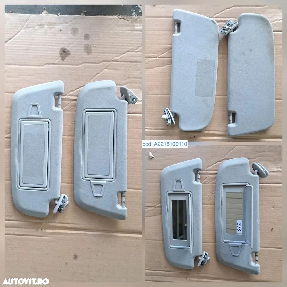 Panou perdeluta luneta grila difuzoare ornamente stalp torpedou ornamente ornament trim trimuri praguri parasolar covorase Mercedes s class w221 - 7