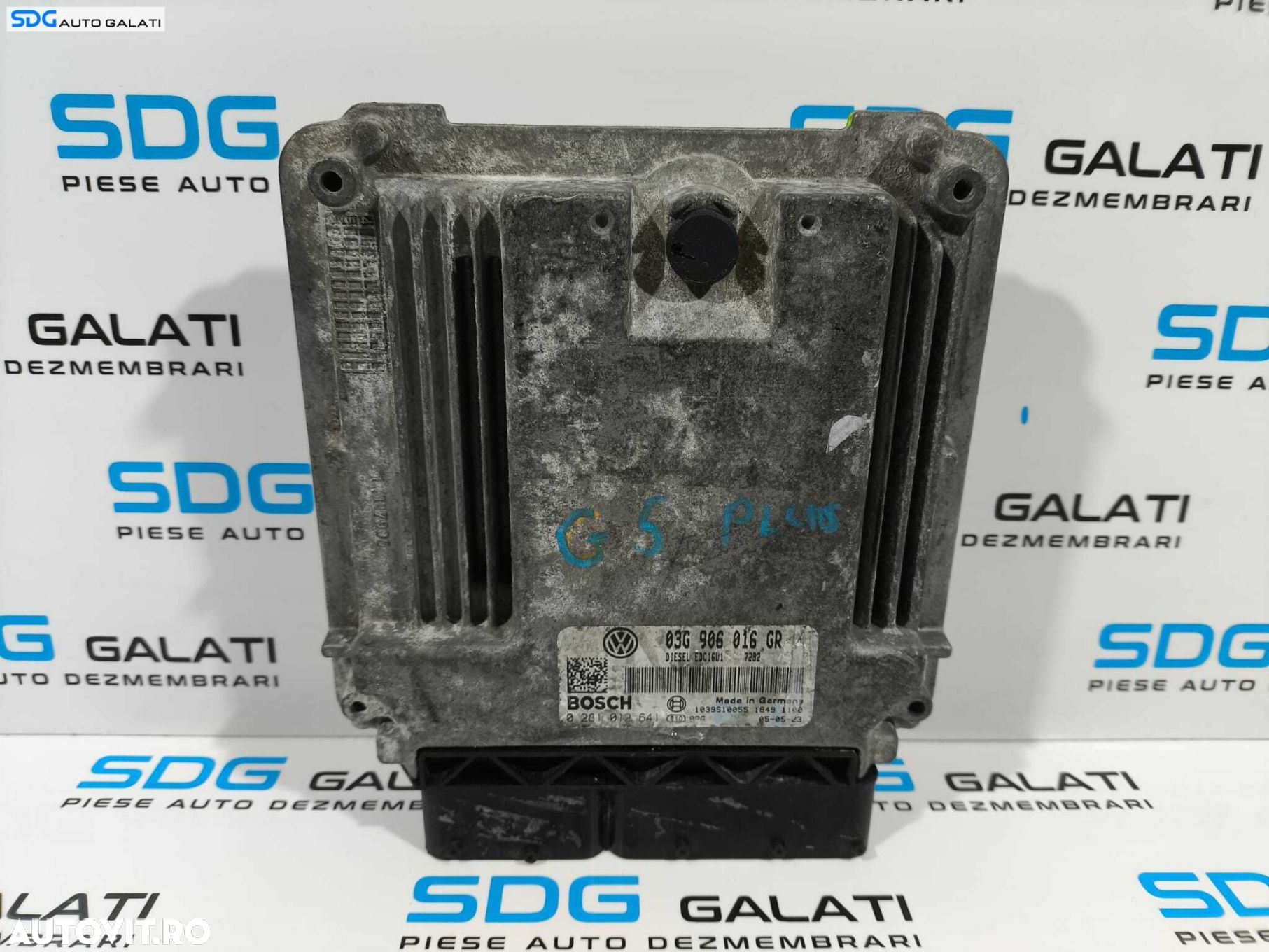 Kit Pornire Complet ECU Calculator Motor Ceas Ceasuri Instrumental Bord Cheie Chei Cip Imoblizator Volkswagen Golf 5 1.9 TDI 2004 - 2008 Cod 03G906016GR 0281012641 [L2282] [L2283] - 2