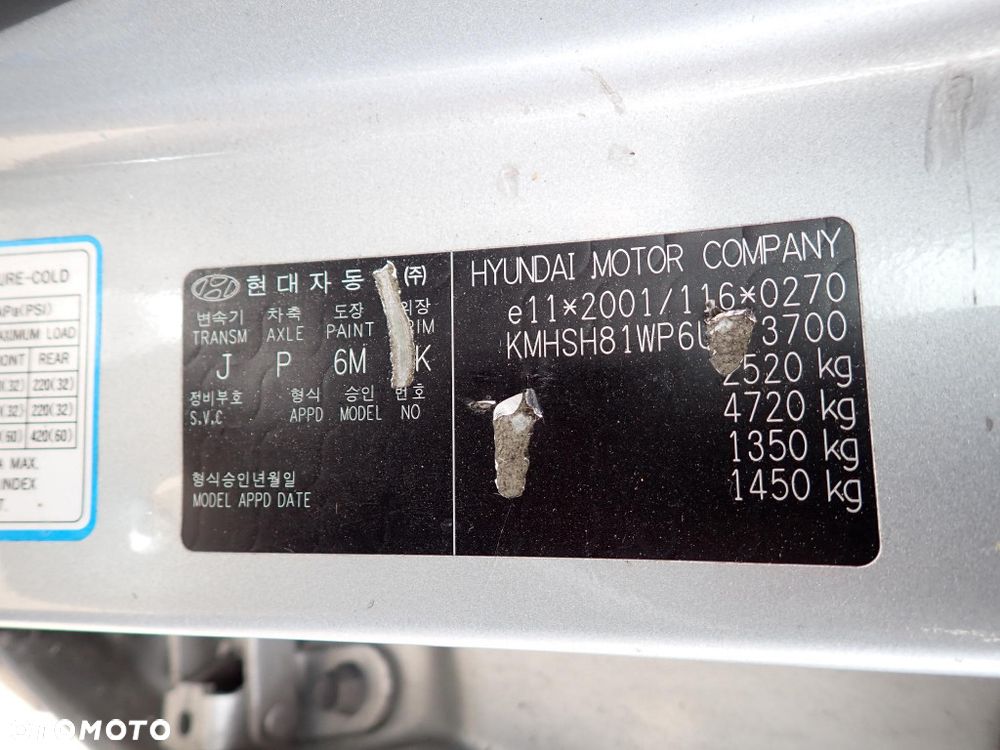 CZĘŚCI - Hyundai Santa Fe II CM 2,2 CRDI 150KM D4EB 2WD 5B lakier 6M 2006r. INDEX - 10104 - 15