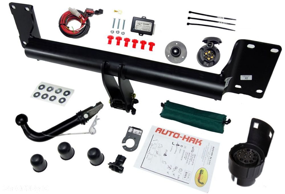 KOMPLETNY AUTOMATYCZNY HAK HOLOWNICZY + MODUŁ 7PIN + ADAPTER 7/13P BMW X5 E70 F15 2013 do 2018 - 1