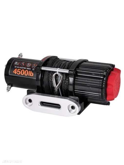 Troliu electric EMD Winch 4500lbs (2041kg), 12V, cablu sintetic 12m, raport 166:1 - 5