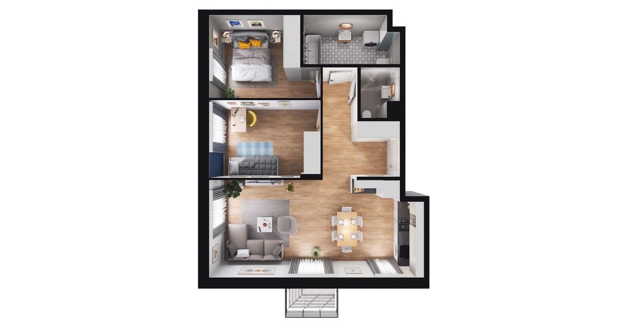 3-pokojowe mieszkanie 62m2 + balkon Bez Prowizji - Pełny obrazek: 2/9
