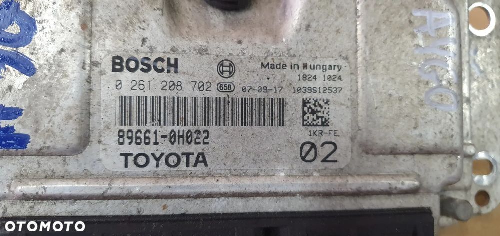 Komputer sterownik silnika Toyota Aygo 1.0 89661-0H022 0261208702 - 5