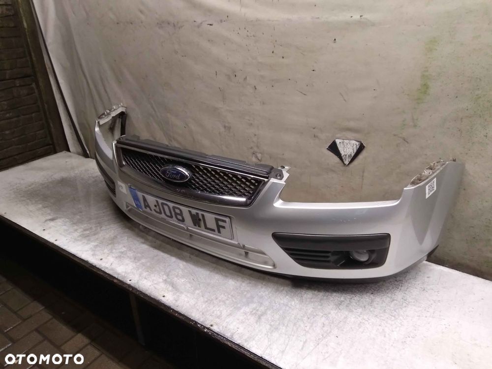 ^ ZDERZAK PRZÓD PRZEDNI FORD FOCUS MK.2 II 03 SREBRNY HALOGENY - 2