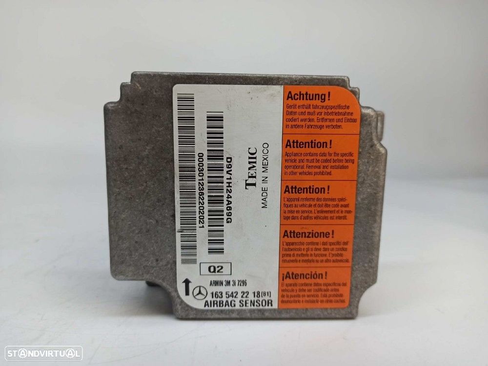 CENTRALINA DE AIRBAG MERCEDES CLASE M (W163) 400 CDI (163.128) - 1