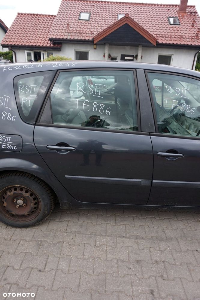 DRZWI TYLNE PRAWE SCENIC II PH1 NV676 CZARNY RENAULT 2004-2006 - 1