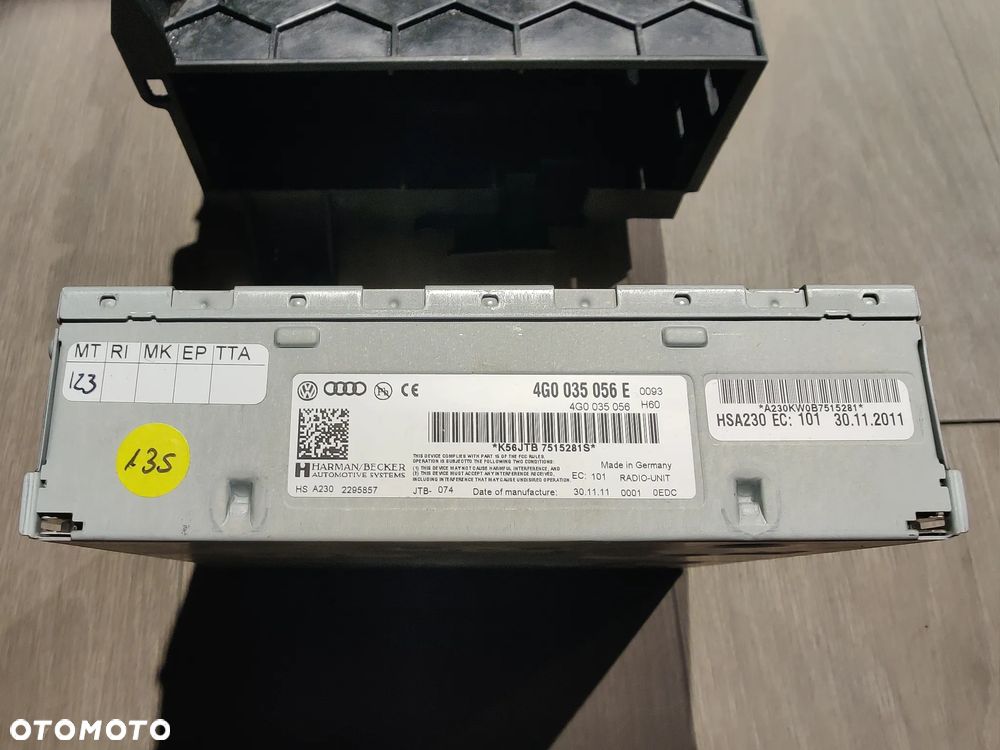 Audi A6 C7 Tuner Radio 4G0035056E - 6