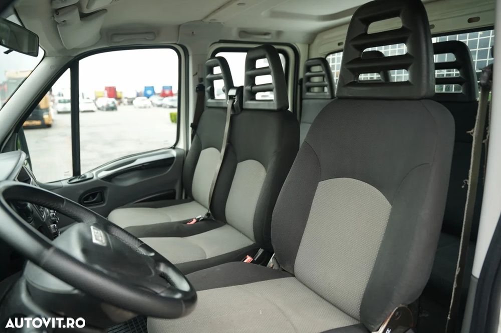 Iveco DAILY 35-130 / BASCULANTĂ CU BENĂ DIN OȚEL (DESCĂRCARE SPATE) / CABINĂ DUBLĂ - 7 LOCURI / ROȚI SPATE DUBLE / MANUALĂ / IMPORT / - 25
