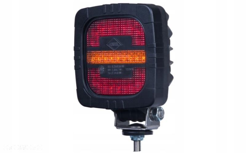 LAMPA ZESPOLONA LED TYLNA TRAKTOR PRZYCZEPA 12/24V 3 FUNKCYJNA Z UCHWYTEM - 1
