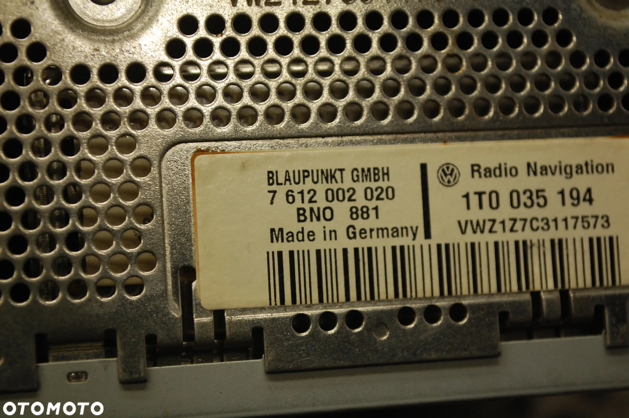 RADIO NAWIGACJA + KOD 1T0035194 VW TOURAN I GOLF V JETTA - 5