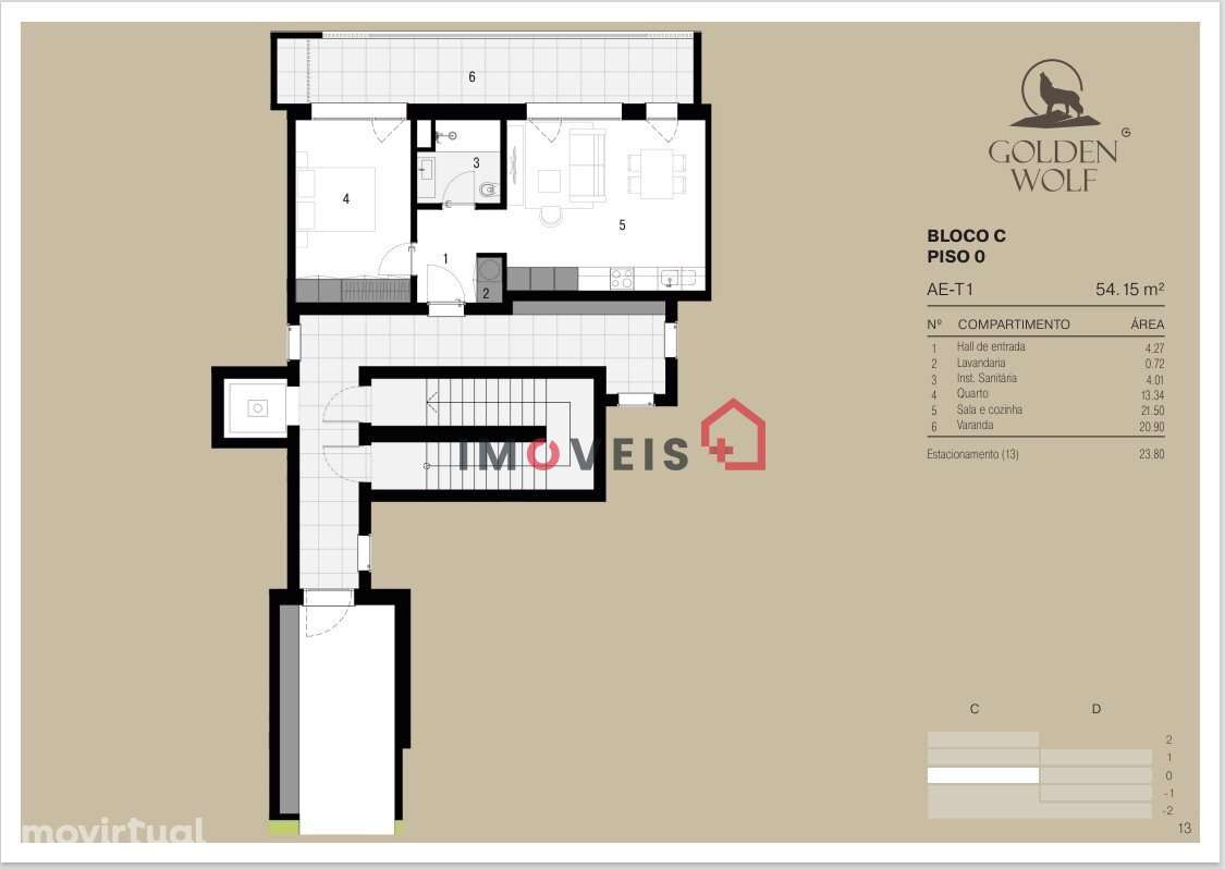 Apartamento T1 - Golden Wolf  - Telheiro, Leiria - Grande imagem: 3/23