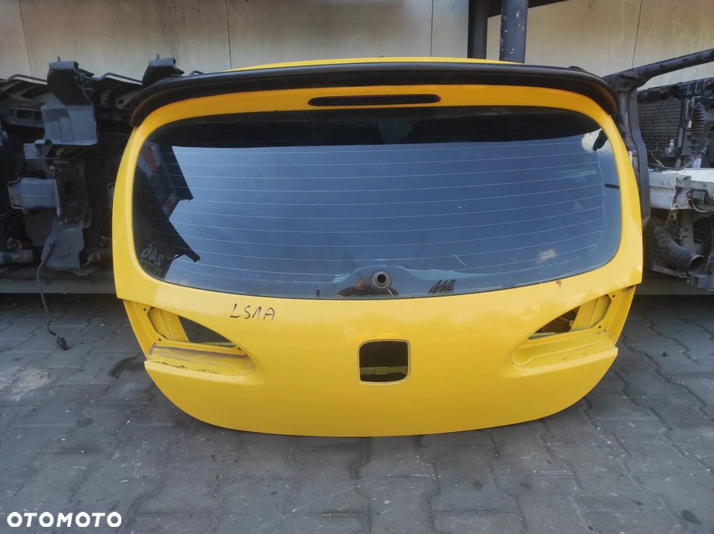 KLAPA TYLNA BAGAŻNIKA SZYBA SEAT LEON 2 CUPRA FR MS DESIGN LOTKA SPOILER LS1A ŻÓŁTA WYSYŁKA !!!! - 1
