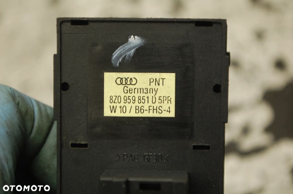 PANEL PRZEŁĄCZNIK SZYBY LEWY PRZÓD 8Z0959851D AUDI A4 B6 B7 - 11