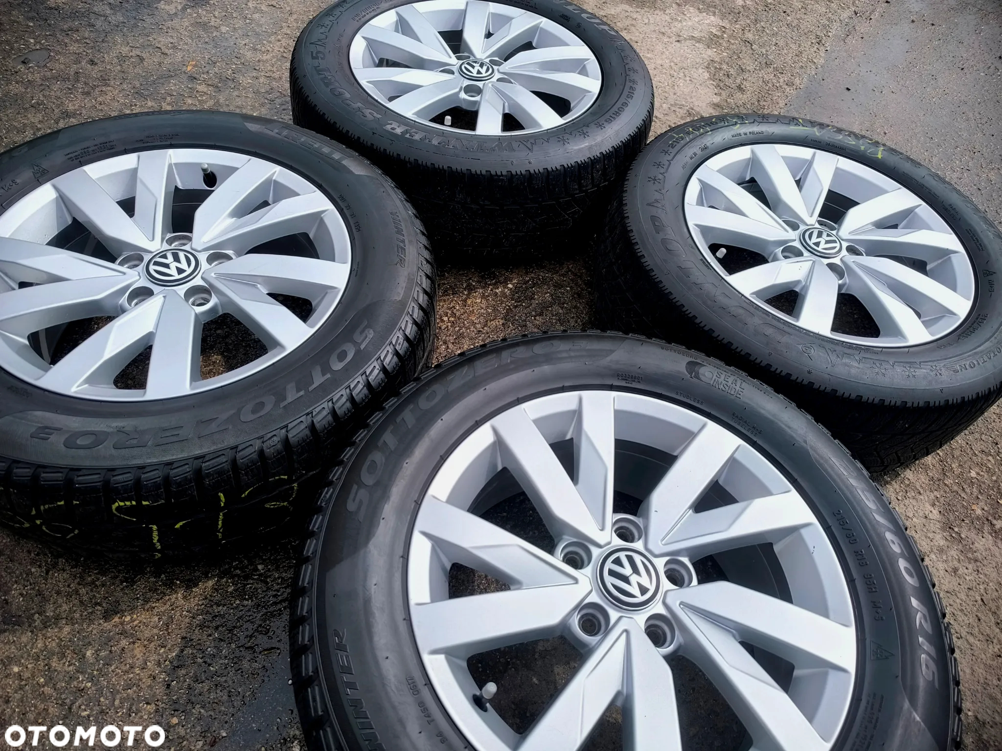 5x112 Alufelgi Felgi Aluminiowe 16 Koła Zimowe Zima VW PASSAT B8 3G0 SHARAN II 2 TROC THE BEETLE SKODA YETI SUPERB III 3 SEAT ALHAMBRA II 2 AUDI A6 C6 Q2 Legnica ALU-RAD 215/60 5mm - 4