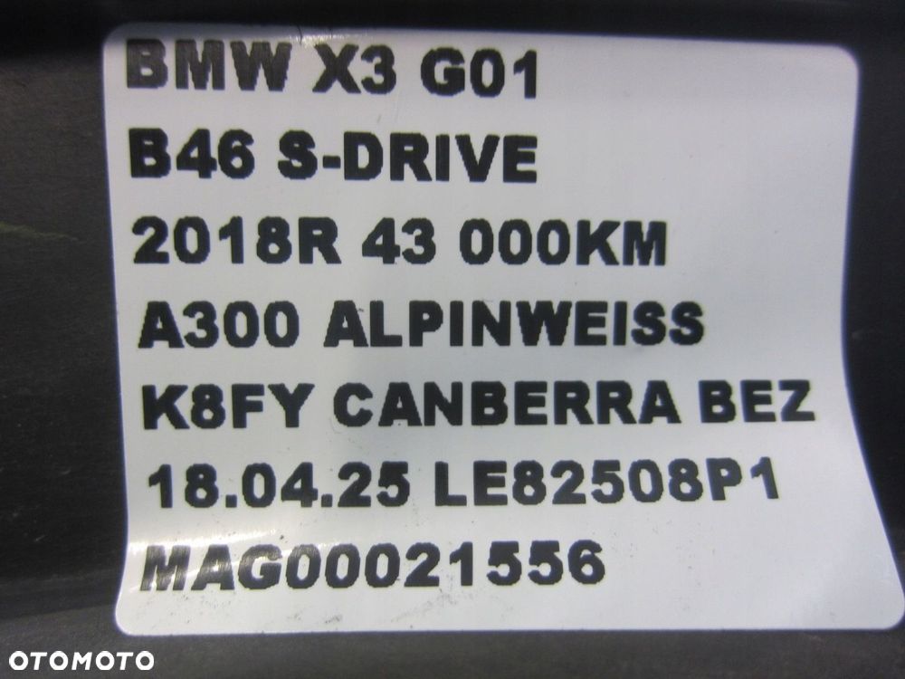 BMW X3 G01 LISTWA BŁOTNIKA PRAWA TYLNA PRAWY TYŁ 7400670 51777400670 OSŁONA - 12